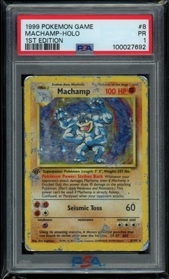 PSA 1 Machamp Holo 1st Edition Base Set #8 1999 Pokemon WoTC PR - Image 1 of 2