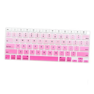  Ultra Thin Silicone Keyboard Cover Skin for MacBook Air 13 Inch Ombre Pink - Image 1 of 4