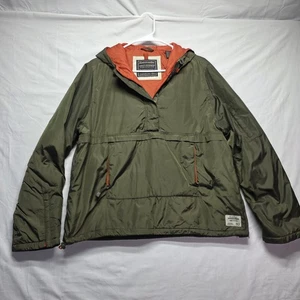 Abercrombie & Fitch Mens Olive Green Pullover Anorak Jacket Hooded Size M VTG - Picture 1 of 7
