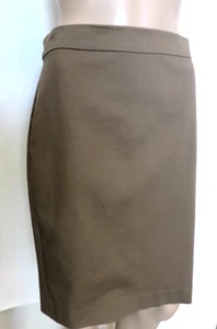 RALPH LAUREN schmaler Bleistiftrock taupe braun Größe 8 Baumwoll-Elasthan-Mischung seitlicher Reißverschluss - Bild 1 von 14