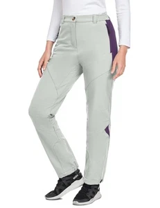 Women's Fleece Lined Waterproof Softshell Pants Hiking Ski Snowboarding Pants... - Picture 1 of 7