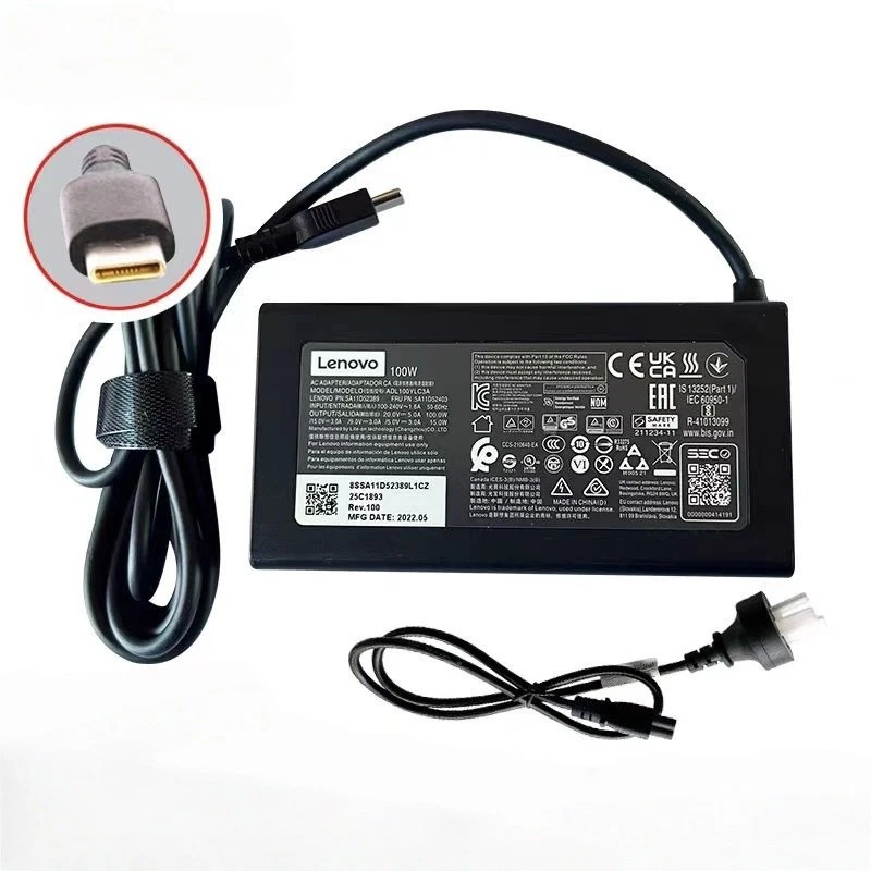 Genuine 100W USB-C Type-C Adapter for Lenovo IdeaPad 5 Pro 16 ADL100YLC3A NEW - Image 1 of 4
