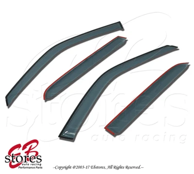 Deflector de visera de ventilación de canal de luz tintado 4 piezas para Ford Focus Wagon 2000-2007 Foto 1 de 4