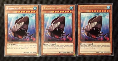 Yu-Gi-Oh! 3x Hyperantiker Hai Megalodon, CBLZ-DE012, Rare, 1. Auflage, Excellent - Bild 1 von 2