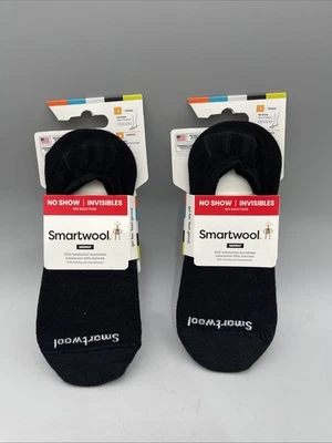 2 pares de calcetines Smartwool No Show de lana merino grandes negros nuevos Foto 1 de 4