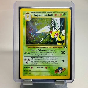 Pokemon Vintage WoTC Gym Challenge Koga's Beedrill #009 w/ SWIRL - Picture 1 of 7