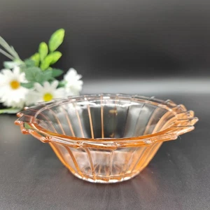 1 cuencos vintage de vidrio Jeannette Sierra de la depresión rosa 5,5" 1930 - Imagen 1 de 3