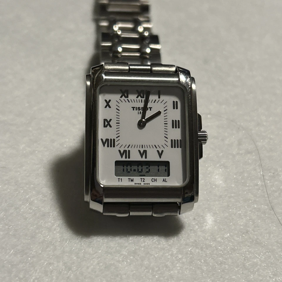 Vintage Tissot Analogue Digital D130/230c White Dial  Classic Watch - Image 1 of 4