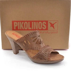Sandali donna Pikolinos Altea Hole Slides 42/11,5 scarpe tacco marrone nuovi con scatola - Foto 1 di 4