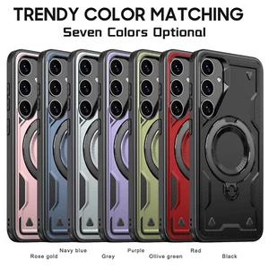 Magsafe Hülle für Samsung Galaxy S24 Ultra S23 FE A14 A35 A55 Magnet Ständer Cover - Bild 1 von 17