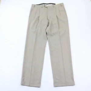 Lauren Ralph Lauren Dress Pants Men's 36 x 32 Beige Tan Pleated Cuffed NWT NEW - Bild 1 von 11