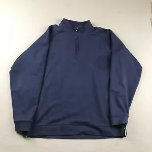 FJ FootJoy Sweatshirt Mens Large Blue 1/4 Zip Pullover Activewear Top * - Picture 1 of 12