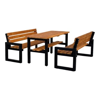 Modern Gartenmöbelset aus massivem Holz - Bild 1 von 4