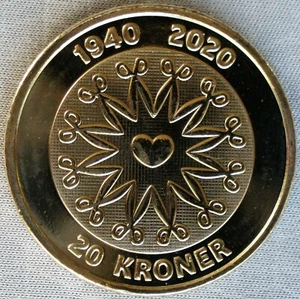 DENMARK / DÄNEMARK_20 Kroner 2020_80. Geburtstag Queen Margrethe II_unc_lose - Picture 1 of 2