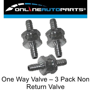 3 Pack of 10mm 3/8" One Way Non Return Fuel Line Check Valve Petrol Diesel Water - Picture 1 of 2