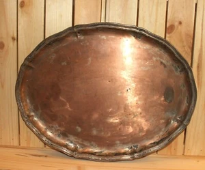 Antikes großes Serviertablett Kupfer - Bild 1 von 7