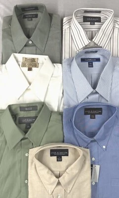 Hombres Nuevo Croft&Barrow Manga Larga Abotonada Vestido/Camisas Casuales-Elección Talla/Color Foto 1 de 4