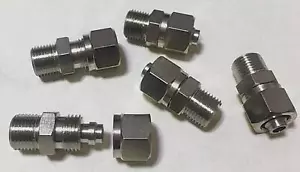 5pcs COATS Tire Tyre Changer Machines Parts Air Pipe Fittings Valve Metal Copper - Picture 1 of 3