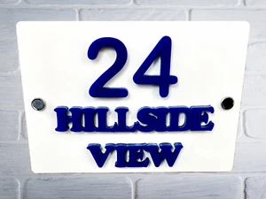 Letrero de casa 3d a5 3 mm acrílico personalizado cualquier nombre número señal de calle placa - Imagen 1 de 4