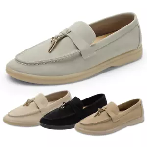 Women Slip On Casual Shoes Dress Business Work Dress Penny Loafer Shoes - Picture 1 of 34