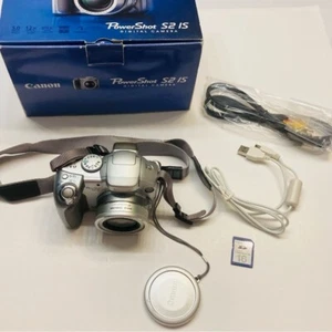 Canon PowerShot S2 IS 5.0MP Digital Camera Box Manuals Accessories Untested - Picture 1 of 16