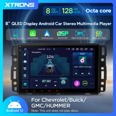 Android Car Play Stereo Radio GPS QLED Screen 8+128GB Octa-Core DSP WiFi 4G LTE - Image 1 of 4