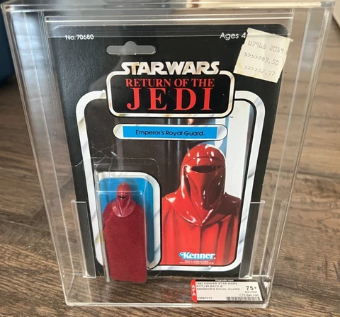 Vintage Star Wars - Kenner 1983 ROTJ Emperor’s Royal Guard - AFA 75+CLEAR BUBBLE Cover