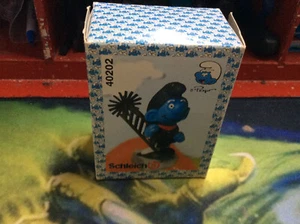 Smurfs 40202 Chimney Sweep Smurf Rare Vintage Figure With Box PVC Toy Ladder - Picture 1 of 5