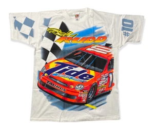 T-shirt vintage Ricky Rudd Nascar anni 90 uomo XL stampa all over vintage marea - Foto 1 di 4