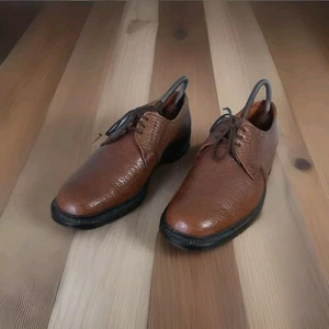 JOSEPH CHEANEY DERBY SHOES VINTAGE BROWN TAN LEATHER UK 7.5 MENS MOLTON - Picture 1 of 17