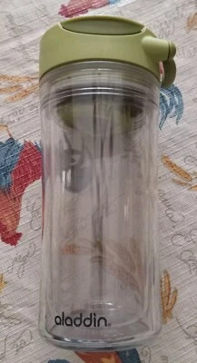 Z7) Aladdin 12oz infusor de té para llevar vaso perfecto de viaje verde transparente Foto 1 de 4