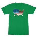 Map Of The US State Marker US Flag Men's T-Shirt