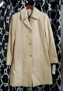 Jones Sport Winter White Cashmere Blend Wool Women's Topcoat / Overcoat - Picture 1 of 7