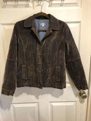Giacca Women’s Jacket Size Medium M Button Front Pockets Acid Washed Exc Cond - Image 1 of 4