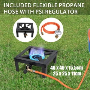 Gaskocher Hockerkocher Gas Kocher Campingkocher Mit Schlauch + 50mBar Regler DE - Bild 1 von 15
