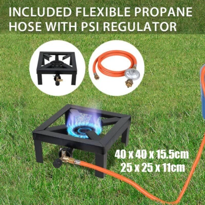 Gaskocher Hockerkocher Gas Kocher Campingkocher Mit Schlauch & 50mBar Regler DHL - Bild 1 von 4