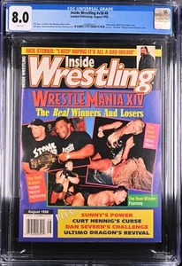 The Rock First Wrestling Cover - Inside Wrestling Aug 1998 CGC 8.0 (None Higher) - Imagen 1 de 7