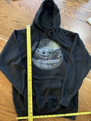 Star Wars The Child Yoda Pequeña Sudadera con Capucha Negra Licencia Oficial Adulto Foto 1 de 4
