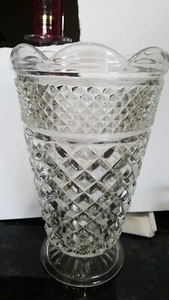 Anchor Hocking Wexford Crystal Flower Vase Bowl Mint Condition - Picture 1 of 5