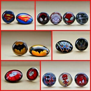 Marvel Super Hero Boys Rings Pin Badges Broaches Party Favours Batman Deadpool