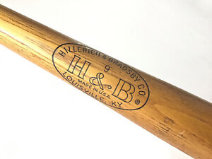 Vintage Hillerich & Bradsby  Leader Wood Baseball Bat No.9 Roger Maris Model 34”