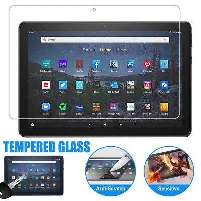For Amazon Fire HD 10 2023 13th Gen 9H HD Clear Tempered Glass Screen Protector - Image 1 of 4