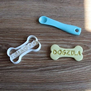 Dog Bone Dogzila Cookie Cutter Puppy Pup Pet Treat Pupcake topper cake - Picture 1 of 1
