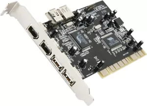 Syba SD-COMBO-02 PCI USB 2.0 & FireWire/1394a Combo Card with VIA Chipset - Picture 1 of 6