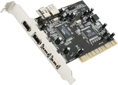 Syba SD-COMBO-02 PCI USB 2.0 & FireWire/1394a Combo Card with VIA Chipset - Image 1 of 4