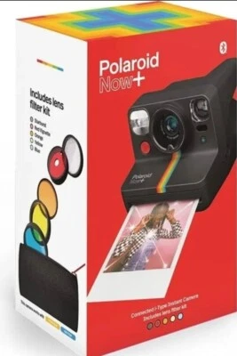 Polaroid Originals NOW+ Instant Camera, Black w/Lens Filter Set +Deco Camera Bag - Image 1 of 3