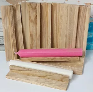 Kerzenverpackung Holz Rohlinge Eschenholz für Stabkerzen-Klötzchen - Bild 1 von 14