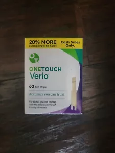 One Touch Verio Blood Glucose Testing Strips 60 Test Strips 03/2026+ - Picture 1 of 5