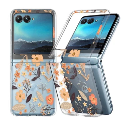 Handyhülle für Motorola Razr 40 Ultra Schmetterling Blume Handytasche Case Cover