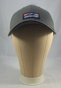Patagonia Mountains Logo Mesh grau verstellbar Snapback Mütze Kappe Einheitsgröße - Bild 1 von 10